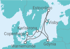 Itinerário do Cruzeiro Suécia, Polónia, Dinamarca - AIDA