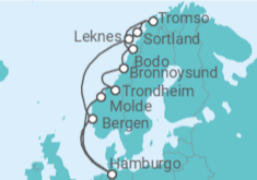Itinerário do Cruzeiro Noruega - AIDA