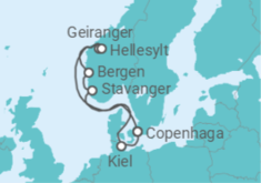 Itinerário do Cruzeiro Noruega, Alemanha TI - Costa Cruzeiros