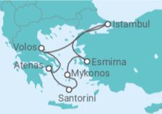 Itinerário do Cruzeiro Grécia, Turquia TI - Costa Cruzeiros