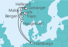 Itinerário do Cruzeiro Noruega TI - Costa Cruzeiros
