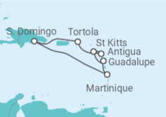 Itinerário do Cruzeiro Martinique, Guadalupe, São Cristóvão E Neves, Antígua E Barbuda, Ilhas Virgens Britânicas TI - Costa Cruzeiros