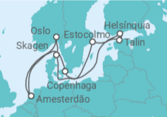 Itinerário do Cruzeiro Noruega, Suécia, Estónia, Finlândia, Dinamarca - Celebrity Cruises