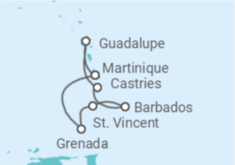 Itinerário do Cruzeiro Santa Lúcia, Barbados, São Vicente E Granadinas, Martinique TI - MSC Cruzeiros