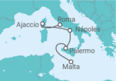 Itinerário do Cruzeiro França, Itália, Malta - AIDA