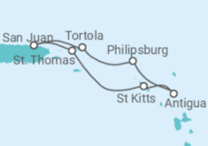 Itinerário do Cruzeiro Ilhas Virgens Britânicas, Sint Maarten, Antígua E Barbuda, São Cristóvão E Neves, Ilhas Virgens A... - Royal Caribbean