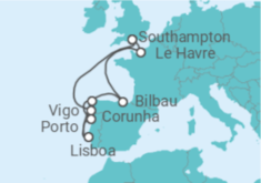 Itinerário do Cruzeiro Espanha, Portugal, França - Celebrity Cruises