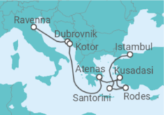 Itinerário do Cruzeiro Croácia, Montenegro, Grécia, Turquia - NCL Norwegian Cruise Line