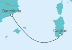 Itinerário do Cruzeiro Espanha, Itália - Costa Cruzeiros