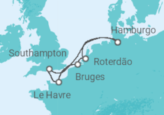 Itinerário do Cruzeiro Alemanha, Reino Unido, França, Bélgica - MSC Cruzeiros