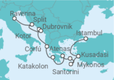 Itinerário do Cruzeiro De Istambul a Ravenna (Italia) - NCL Norwegian Cruise Line