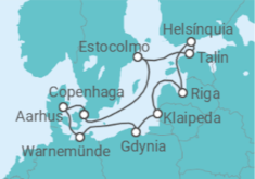 Itinerário do Cruzeiro Dinamarca, Alemanha, Polónia, Lituânia, Letónia, Finlândia, Estónia, Suécia - MSC Cruzeiros