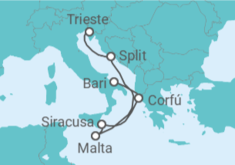 Itinerário do Cruzeiro Grécia, Malta, Croácia TI - Costa Cruzeiros