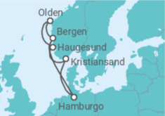 Itinerário do Cruzeiro Noruega, Alemanha - AIDA
