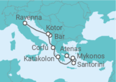 Itinerário do Cruzeiro Montenegro, Grécia - NCL Norwegian Cruise Line