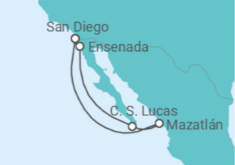 Itinerário do Cruzeiro México - NCL Norwegian Cruise Line