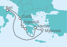 Itinerário do Cruzeiro Horizonte Grego TI 2027 - MSC Cruzeiros