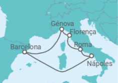 Itinerário do Cruzeiro Itália - Disney Cruise Line