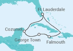 Itinerário do Cruzeiro Jamaica, Ilhas Caimão, México - Disney Cruise Line