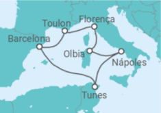 Itinerário do Cruzeiro Legado do Mediterrâneo + Voo + Hotel - Corazul Cruceros