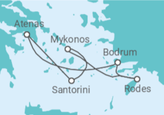 Itinerário do Cruzeiro Turquia, Grécia - Virgin Voyages