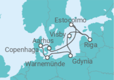 Itinerário do Cruzeiro Dinamarca, Alemanha, Polónia, Suécia, Letónia TI - MSC Cruzeiros