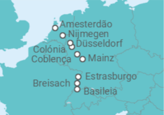 Itinerário do Cruzeiro Tesoros del Rin - CroisiEurope