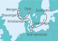 Itinerário do Cruzeiro Dinamarca, Alemanha, Noruega - MSC Cruzeiros
