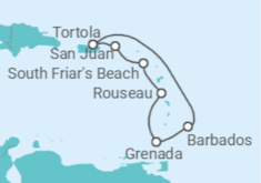 Itinerário do Cruzeiro Porto Rico, Ilhas Virgens Britânicas - Princess Cruises