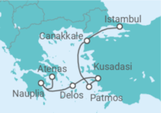 Itinerário do Cruzeiro Grécia, Turquia - Ponant