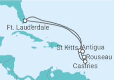 Itinerário do Cruzeiro São Cristóvão E Neves, Santa Lúcia, Antígua E Barbuda TI - Celebrity Cruises