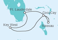 Itinerário do Cruzeiro EUA, Bahamas TI - Celebrity Cruises