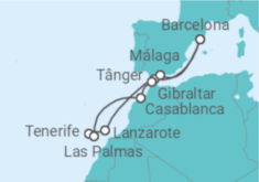 Itinerário do Cruzeiro Ilhas Canárias TI - Celebrity Cruises