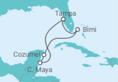Itinerário do Cruzeiro México TI - Celebrity Cruises