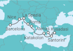 Itinerário do Cruzeiro França, Itália, Grécia, Turquia TI - Celebrity Cruises