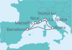 Itinerário do Cruzeiro Itália, França TI - Celebrity Cruises