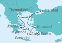 Itinerário do Cruzeiro Grécia, Turquia TI - Celebrity Cruises