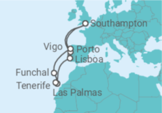 Itinerário do Cruzeiro Ilhas Canárias TI - Celebrity Cruises