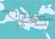 Itinerário do Cruzeiro Malta, Grécia, Turquia TI - Celebrity Cruises