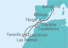 Itinerário do Cruzeiro Ilhas Canárias TI - Celebrity Cruises