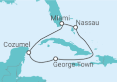 Itinerário do Cruzeiro Bahamas, Ilhas Caimão, México TI - Celebrity Cruises