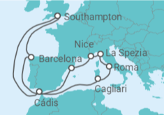 Itinerário do Cruzeiro Espanha, Itália, França TI - Celebrity Cruises