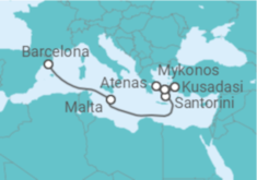 Itinerário do Cruzeiro Malta, Grécia, Turquia TI - Celebrity Cruises