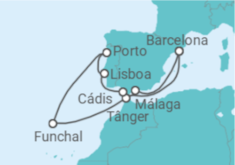 Itinerário do Cruzeiro Marrocos, Portugal, Espanha TI - Celebrity Cruises