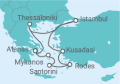 Itinerário do Cruzeiro Grécia, Turquia TI - Celebrity Cruises