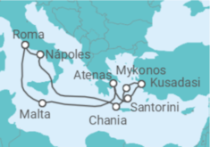 Itinerário do Cruzeiro Itália, Grécia, Turquia, Malta TI - Celebrity Cruises