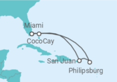 Itinerário do Cruzeiro Porto Rico, Sint Maarten TI - Celebrity Cruises
