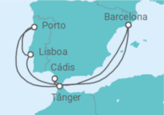 Itinerário do Cruzeiro Portugal, Marrocos, Espanha TI - Celebrity Cruises