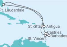 Itinerário do Cruzeiro Antígua E Barbuda, Santa Lúcia, Barbados, São Vicente E Granadinas, São Cristóvão E Neves TI - Celebrity Cruises