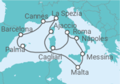 Itinerário do Cruzeiro França, Itália, Malta, Espanha TI - Celebrity Cruises